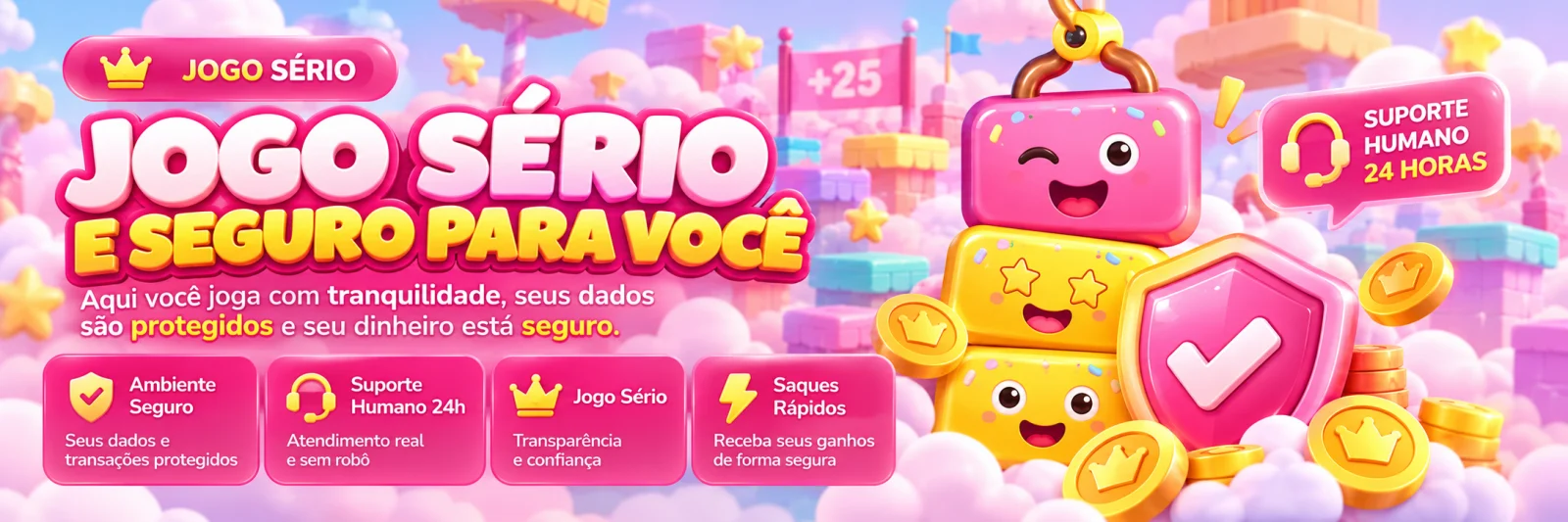 Jogo sério e seguro: suporte humano 24 horas